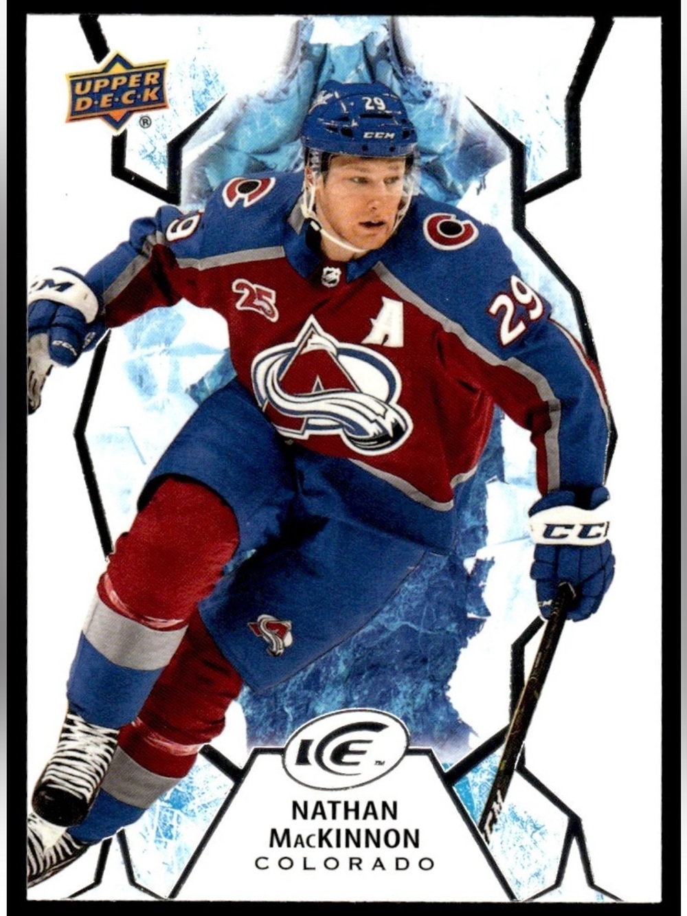 ❤️ NOW $1 ❤️ Nathan MacKinnon 2021 UPD ICE Colorado Avalanche Hockey Card